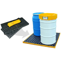 4-Drum Flexible Ultra-Spill Deck&reg; Bladder System, 110 US gal. Spill Capacity, 51" x 48" x 5" Quali-T-Solutions