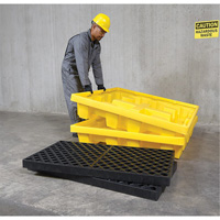 4-Drum Nestable Ultra-Spill Pallet&reg;, 66 US gal. Spill Capacity, 51" x 51" x 10" Quali-T-Solutions