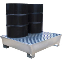 Ultra-Spill Pallet en acier, 2 barils, Capacit&eacute; de d&eacute;versement 68 gal. US, 47,2" x 31,4" x 17,4" Quali-T-Solutions