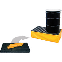 2-Drum Flexible Ultra-Spill Pallet&reg;, 66 US gal. Spill Capacity, 48" x 24" x 14" Quali-T-Solutions