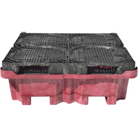 4-Drum Ultra-Spill King&reg; Drum Spill Pallet, 85 US gal. Spill Capacity, 51" x 51" x 17.5" Quali-T-Solutions
