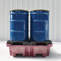 4-Drum Ultra-Spill King&reg; Drum Spill Pallet, 85 US gal. Spill Capacity, 51" x 51" x 17.5" Quali-T-Solutions