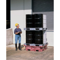 4-Drum Ultra-Spill King&reg; Flat Deck Spill Pallet, 85 US gal. Spill Capacity, 51" x 51" x 17.5" Quali-T-Solutions