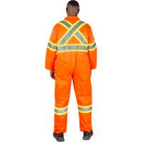 Unlined Safety Coveralls, Small, High Visibility Orange Quali-T-Solutions