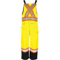 TO1 Winter Traffic Overalls, Polyester, Small, Black/High Visibility Lime-Yellow Quali-T-Solutions