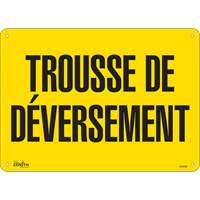 "Trousse de d&eacute;versement" Sign, 10" x 14", Plastic, French Quali-T-Solutions