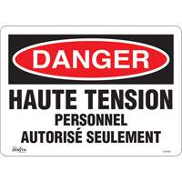 "Haute tension" Sign, 10" x 14", Vinyl, French Quali-T-Solutions