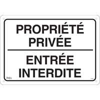 "Propri&eacute;t&eacute; priv&eacute;e" Sign, 14" x 20", Aluminum, French Quali-T-Solutions