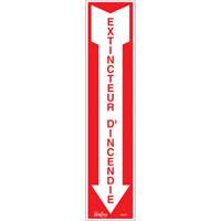 "Extincteur d'incendie" Sign, 4" x 18", Vinyl, French with Pictogram Quali-T-Solutions
