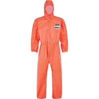 MicroMax&reg; NS Coverall with Elastic Hood, Cuffs, Waist & Ankles, Small, Orange, Microporous Quali-T-Solutions