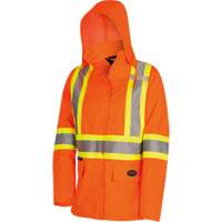 5626W The Rock Women's 300D  Quilted Safety Parka, Polyester/Polyurethane, High Visibility Orange, X-Small Quali-T-Solutions