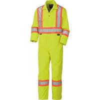 5512T High-Visibility Coveralls, 40 (Tall), High Visibility Lime-Yellow Quali-T-Solutions