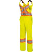 6000W Women's High-Visibility Traffic Safety Overalls, Polyester, X-Small, High Visibility Lime-Yellow Quali-T-Solutions