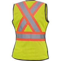 489 Veste de s&eacute;curit&eacute; d&eacute;tachable haute visibilit&eacute;, Jaune lime haute visibilit&eacute;, T-petit, Polyester Quali-T-Solutions