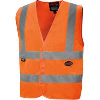 6885 Veste de s&eacute;curit&eacute; haute visibilit&eacute; en tricot chaîne, Orange haute visibilit&eacute;, Petit, Polyester Quali-T-Solutions