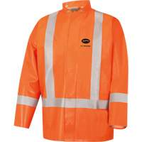 5990J Manteau de s&eacute;curit&eacute; imperm&eacute;able tr&egrave;s robuste ignifuge et r&eacute;sistant aux arcs &eacute;lectriques, Petit, Orange haute visibilit&eacute;, 11 cal/cm² Quali-T-Solutions