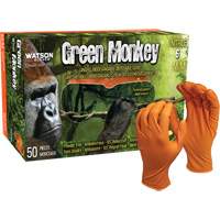 Green Monkey Disposable Gloves, Small, Nitrile, 6-mil, Powder-Free, Orange Quali-T-Solutions