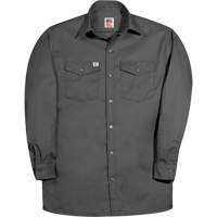 Premium Long-Sleeve Work Shirt, Men's, Small, Charcoal Quali-T-Solutions