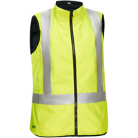 Bisley&reg; X-Back Women's Contoured Reversible Puffer Vest, High Visibility Lime-Yellow, Small, Polyester Quali-T-Solutions