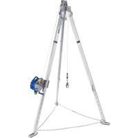 Tr&eacute;pied en aluminium pour espace clos avec cordage de s&eacute;curit&eacute; autor&eacute;tractable tri directionnel 8301098 Quali-T-Solutions