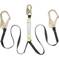SA-64022-6 Shock Absorbing Lanyard, 6', Form Hook Center, Snap Hook Leg Ends, Polyester Quali-T-Solutions
