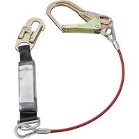 SA-5502-6 Shock Absorbing Lanyard, 6', Form Hook Center, Snap Hook Leg Ends, Galvanized Steel Quali-T-Solutions