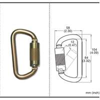 CP-03015-2 Zinc Plated Carabiner with 3/4" Gate Opening, Steel Quali-T-Solutions