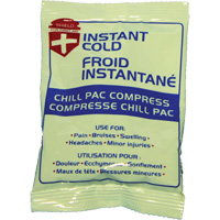 Compresse froide instantan&eacute;e Chill Pac, Froid, Utilisation unique, 4" x 6" Quali-T-Solutions