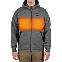 M12 Heated Hoodie (Jacket Only), Men's, Medium, Grey, Poly-Cotton Quali-T-Solutions