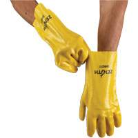 Rough-Finish Chemical-Resistant Gloves, Size 9, 12" L, PVC, Interlock Inner Lining, 47-mil Quali-T-Solutions