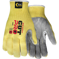CutPro&reg; Cut Resistant Work Gloves with Split Leather Palm, Size Small, 7 Gauge, Kevlar&reg; Shell, ASTM ANSI Level A3 Quali-T-Solutions