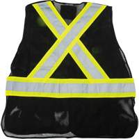 CSA Compliant Surveyor Vest, Black, Medium, Polyester Quali-T-Solutions