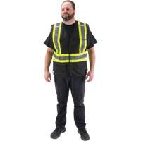 CSA Compliant Surveyor Vest, Black, Medium, Polyester Quali-T-Solutions