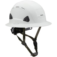 Fibre Metal Climbing Style Helmet with Full Brim, Meets CSA Type 2, Ratchet Suspension, Vented Quali-T-Solutions