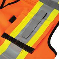 6680 High-Visibility Antimicrobial Mesh-Back Surveyor Vest, High Visibility Orange, Small, Polyester Quali-T-Solutions