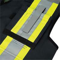 6679 High-Visibility Antimicrobial Mesh-Back Surveyor Vest, Black, Small, Polyester Quali-T-Solutions