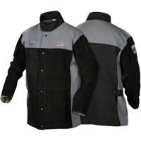 Veste de soudage FR robuste de s&eacute;rie XVI, Cuir, Moyen, Noir Quali-T-Solutions