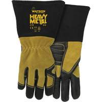 2782 Womans Fired Up MIG/Stick Welding Gloves, Grain Cowhide, Size Small Quali-T-Solutions