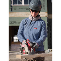 GRIDIRON Long Sleeve Pocket T-Shirt, Women's, X-Small, Blue Quali-T-Solutions