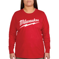 GRIDIRON Long Sleeve Logo T-Shirt, Women's, X-Small, Red Quali-T-Solutions