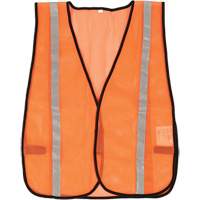 Compact Mesh Safety Vest, High Visibility Orange, Polyester Quali-T-Solutions