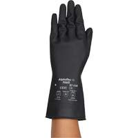 Gants r&eacute;sistants aux produits chimiques AlphaTec 87-118, Taille Petit/7, 12,6" lo, Latex de caoutchouc, Doublure en Coton, 31-mil Quali-T-Solutions