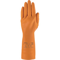 Gants robustes r&eacute;sistants aux produits chimiques AlphaTec 87-208, Taille 7, 12,8" lo, Latex de caoutchouc, Doublure en Coton/Ouat&eacute;e, 29,5 mils Quali-T-Solutions