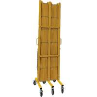 Barri&egrave;re extensible, 84" h x 20' lo, Jaune Quali-T-Solutions