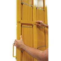 Barri&egrave;re extensible, 84" h x 20' lo, Jaune Quali-T-Solutions
