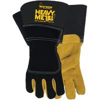 Gants de soudage d'hiver Black Velvet Heavy Metal, Taille Petit, Enveloppe en Cuir d'&eacute;lan refendu, ASTM ANSI niveau A5 Quali-T-Solutions