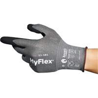 Gants industriels ultral&eacute;gers 11-581 HyFlex, Taille 6, Calibre 21, Rev&ecirc;tement Nitrile, Enveloppe en Nylon/PEHP/Tungst&egrave;ne/Spandex, ASTM ANSI niveau A6 Quali-T-Solutions
