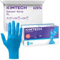 Gants d'examen Kimtech Element, T-petit, Nitrile, 3,2 mils, Sans poudre, Bleu, Classe 2 Quali-T-Solutions