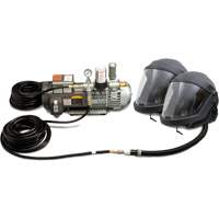 Syst&egrave;me de casque et de protection respiratoire &agrave; adduction d'air DEFENDER pour 2 travailleur Quali-T-Solutions