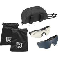 Ensemble de cache-œil pour lunettes de s&eacute;curit&eacute; MY6, Lentille Transparent/Fum&eacute;e, Antibu&eacute;e/Anti-&eacute;gratignures, ANSI Z87+ Quali-T-Solutions